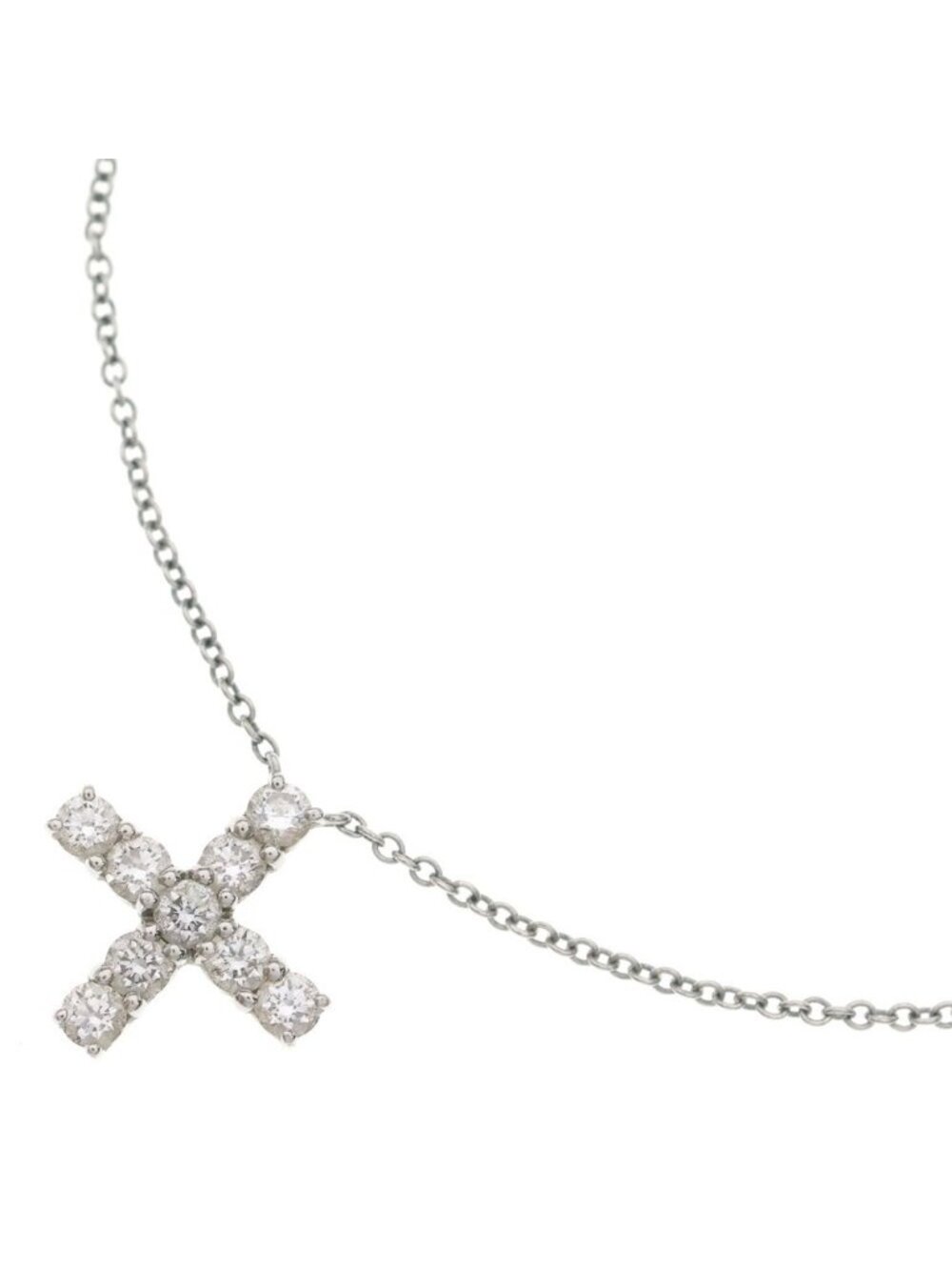 Harry Winston Mini Cross Diamond Pendant Pedpremcrmc Silver